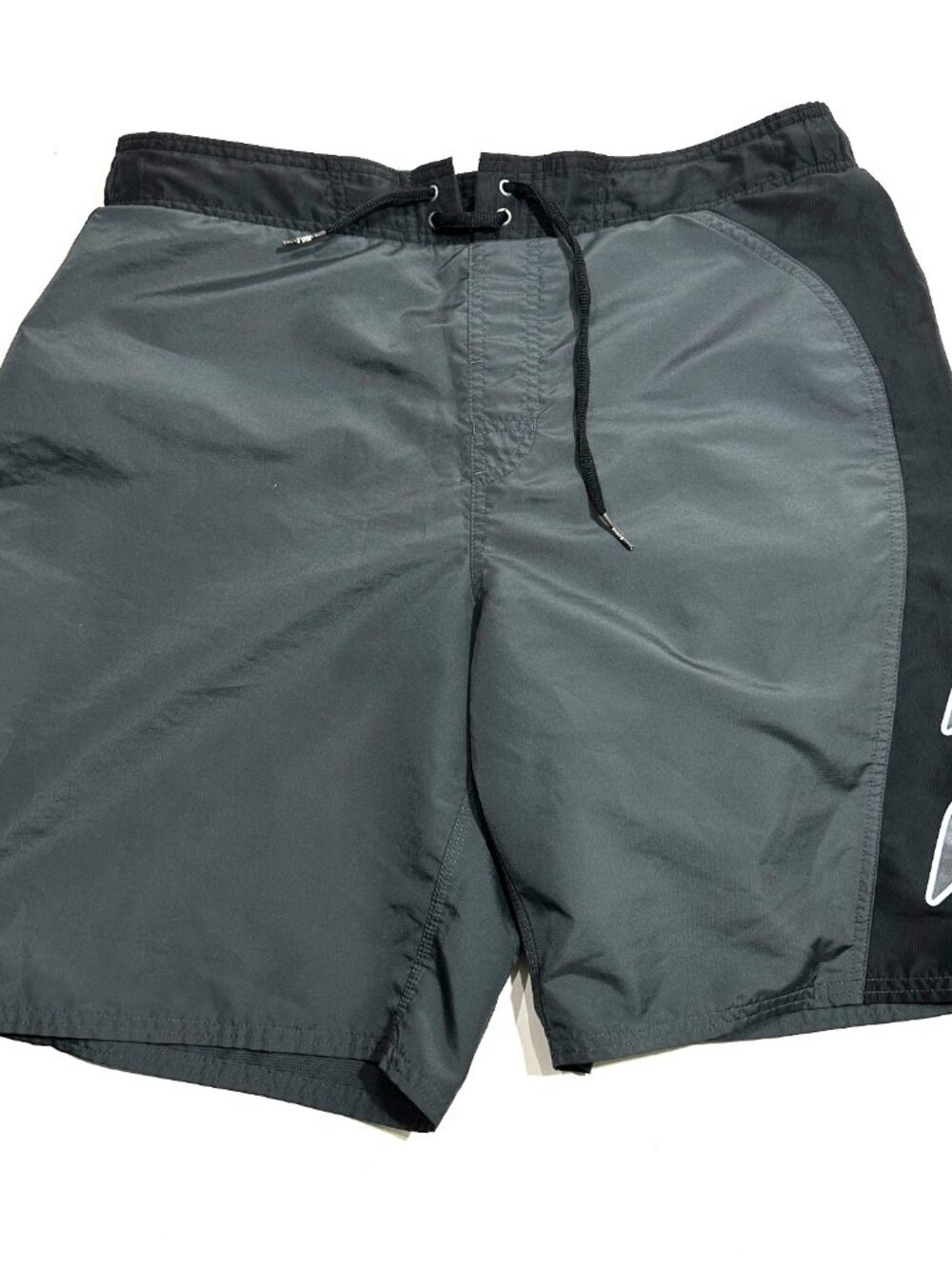 Nike Swim Shorts Mens Large Black Gray Colorblock Lined Quick Dry Board